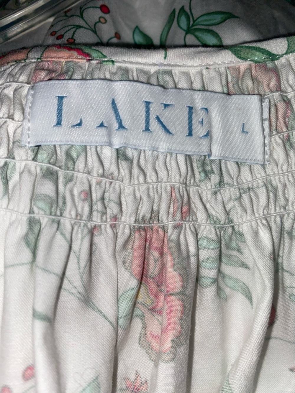 Lake White Floral Mini Dress with Puff Sleeves - Picture 6 of 7